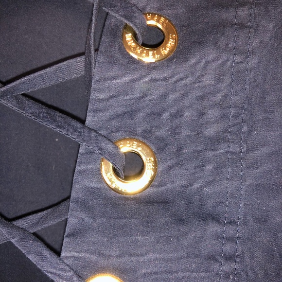 Michael Kors navy lace up tunic preppy m med - Picture 2 of 4
